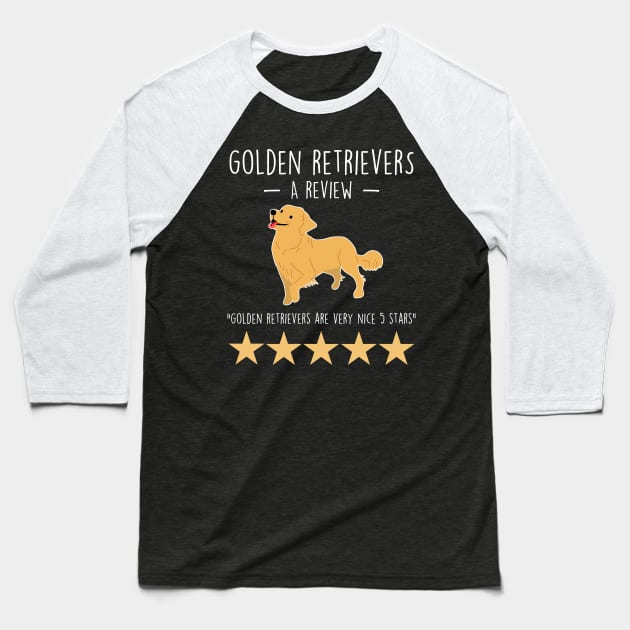 Golden Retriever Review Baseball T-Shirt by Psitta